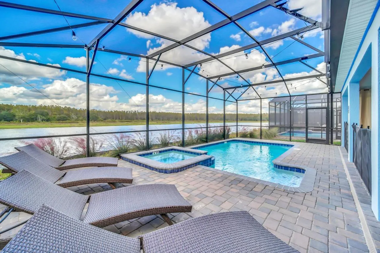 8br Lakeview Priv Heated Pool & Theater * Kissimmee