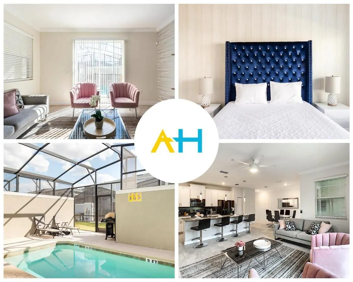Casa de Férias Dazzling Thematic 4br With Waterpark & Private Pool Kissimmee