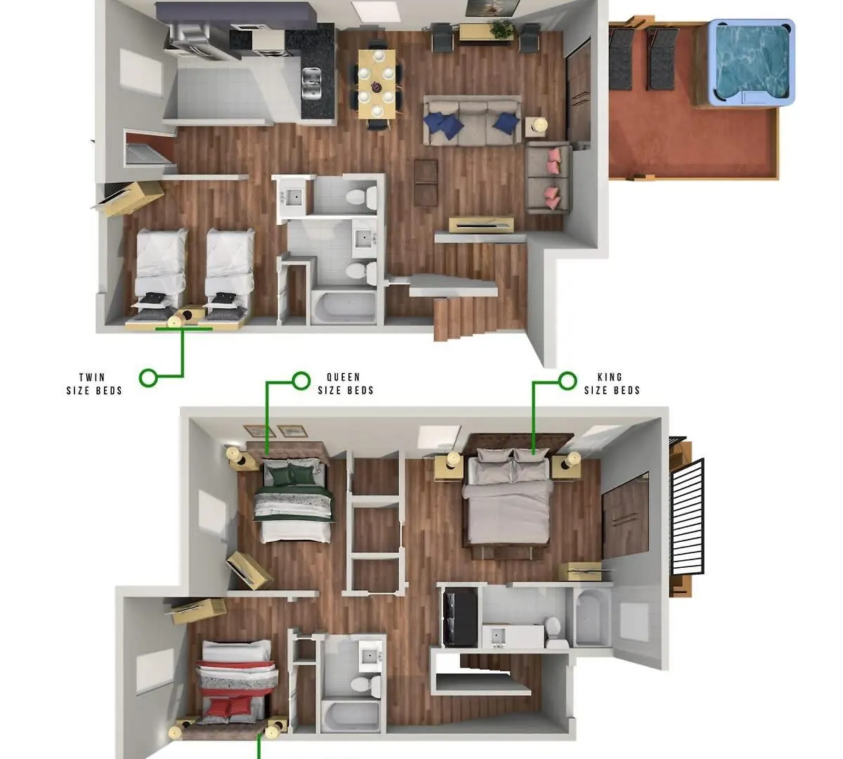 Prázdninový dům 4 Bedroom Hot Tub Cozy Decor @ Regal Oaks Ro2761n *
