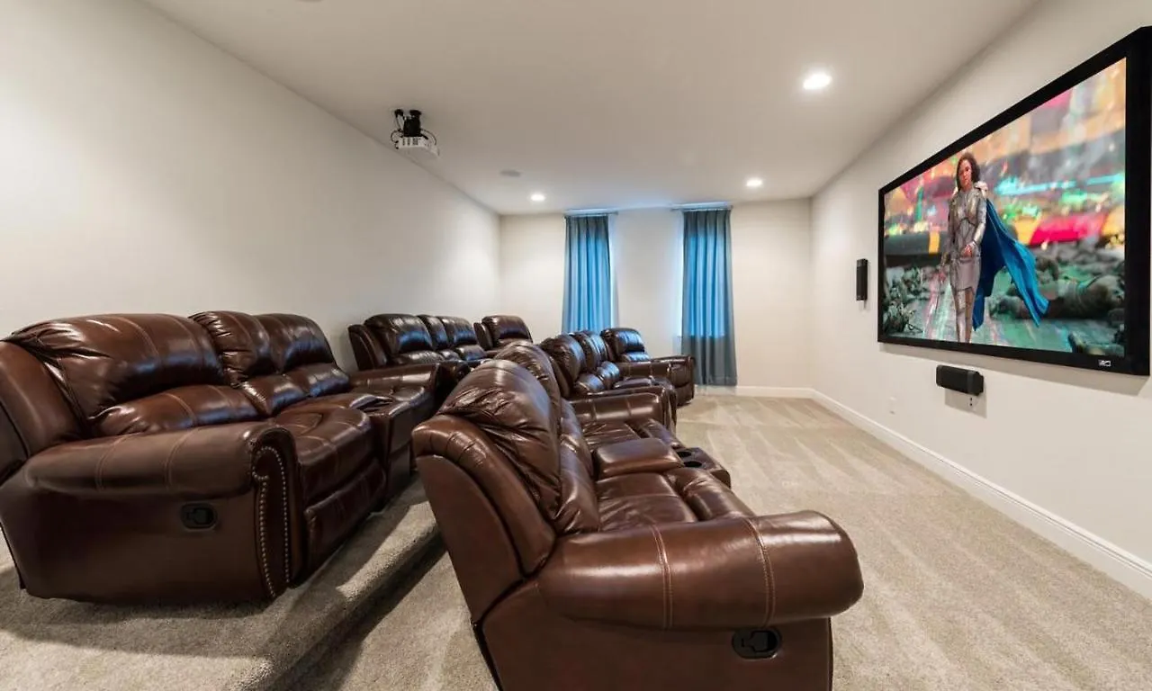 Wonderful 13 Bdrm With Private Theater At Reunion Kissimmee