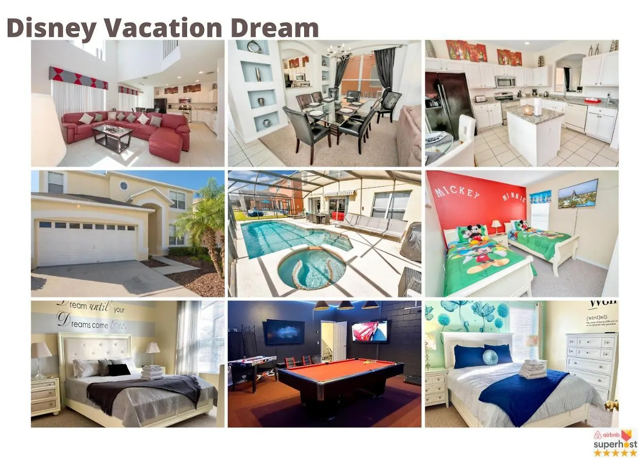 Dream With Hot Tub, Pool, Xbox, Games Room, Lakeview, 10 Min To Disney, Clubhouse