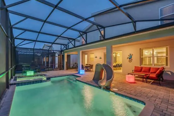 Magical Family 8min Disneyworld Pool/spa Sleeps 22 *