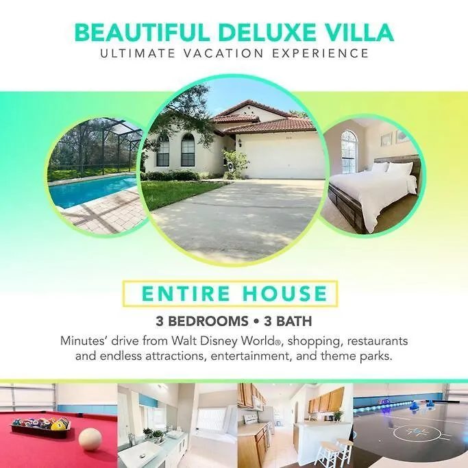Free Pool Heat - Entire - Near Disney, 3 Brs