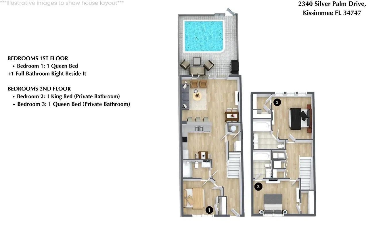 3 Bedrooms - 3 Bathrooms- Windsor Palms 2340 Sp Holiday home Kissimmee