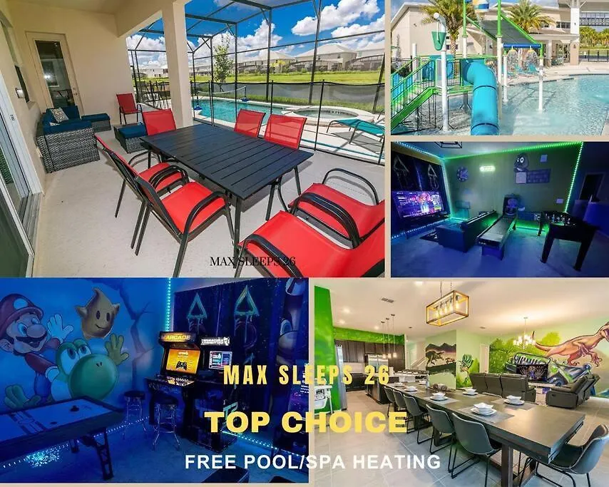 ☀️12br Paradise W/ Game & Pool/spa☀️ * 基西米