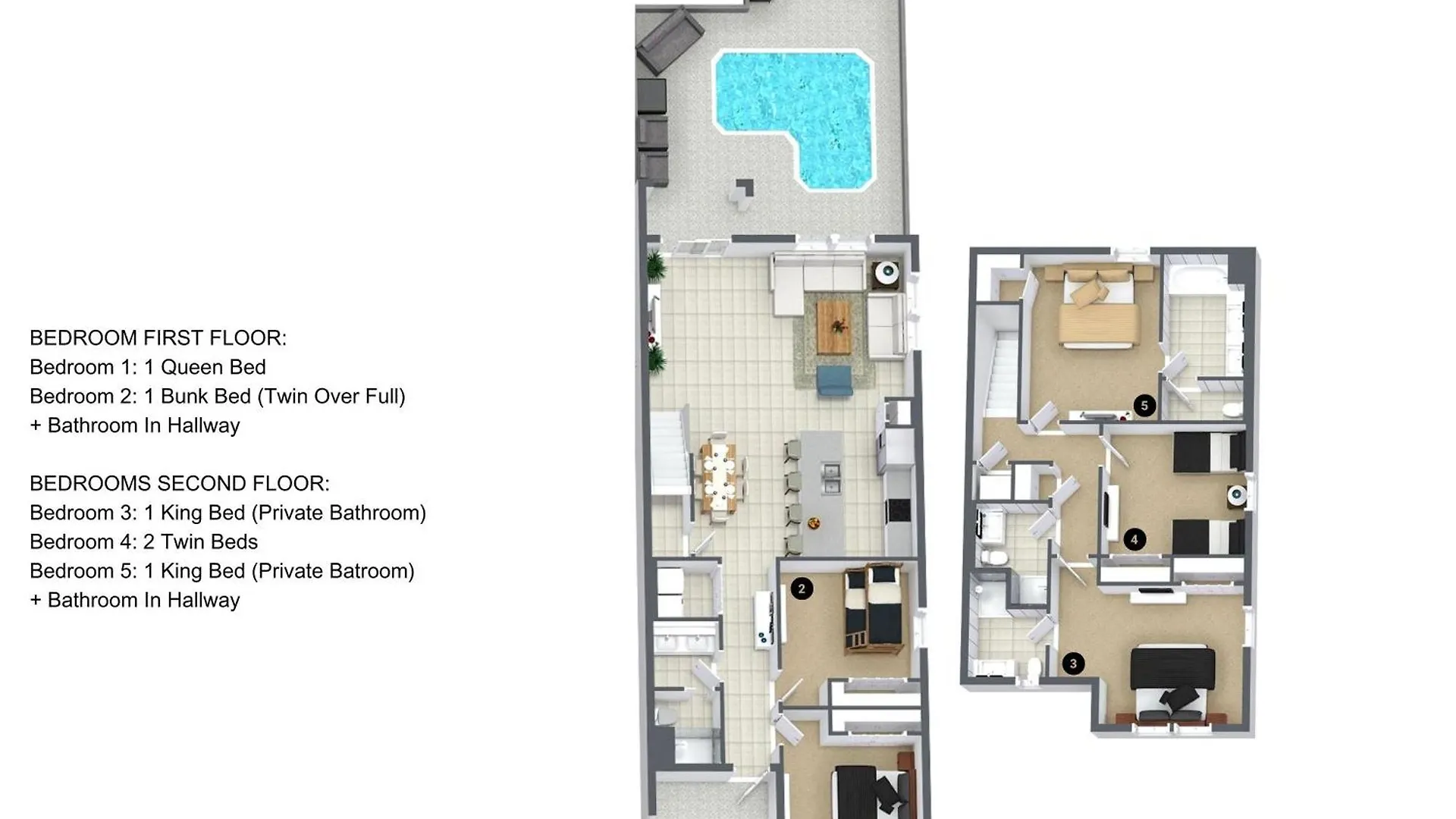 5 Bedroom- 5 Bathroom Storey 4901 Wa * Kissimmee