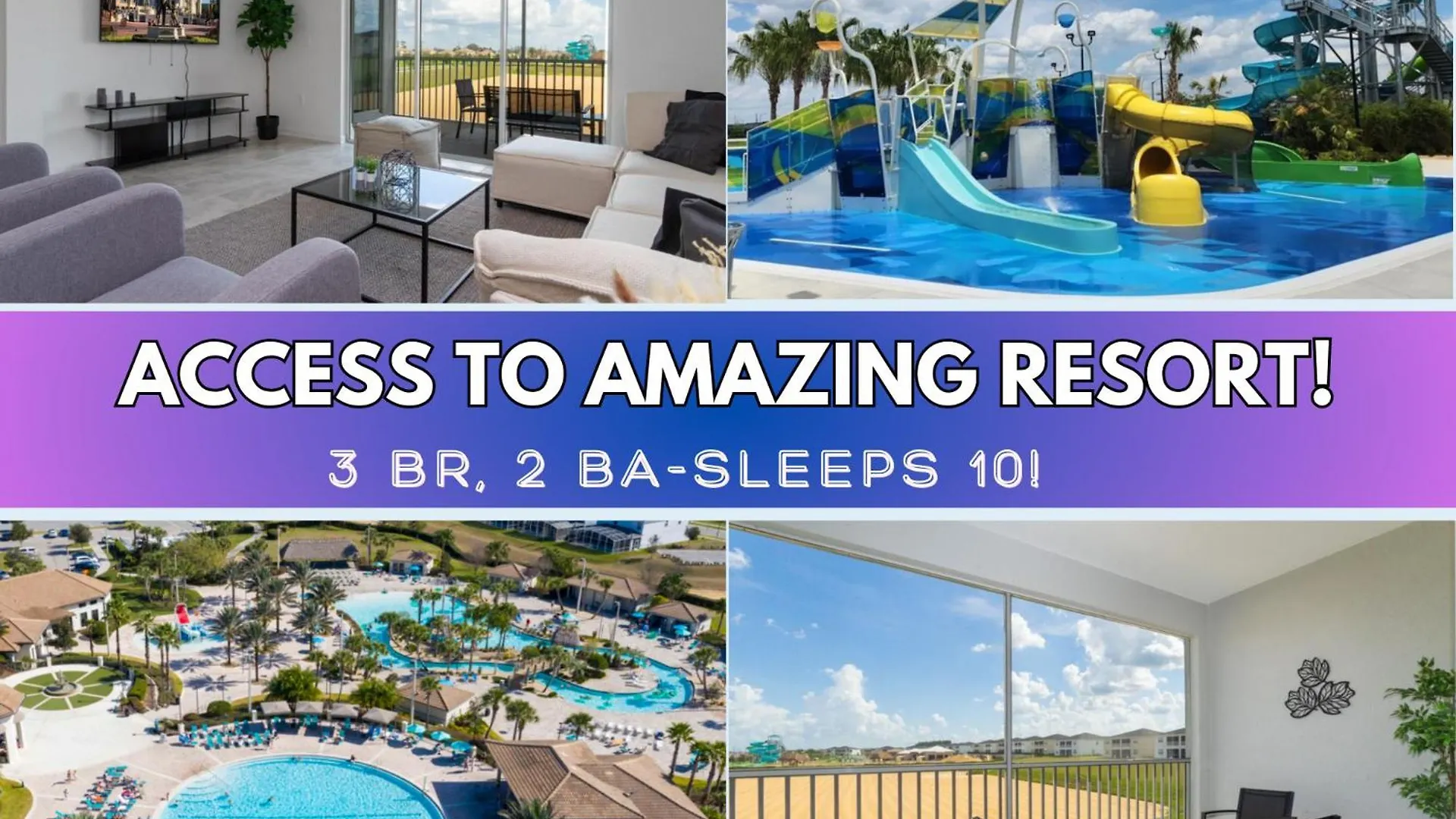 3 Bedroom 2.5 Ba Sleeps 10 Chg104 * Kissimmee