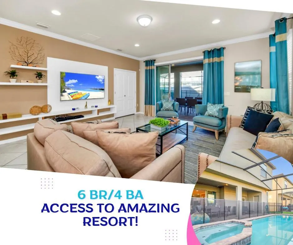 Modern Home, Private Pool. Sleeps 15 Ww102 Holiday home Kissimmee