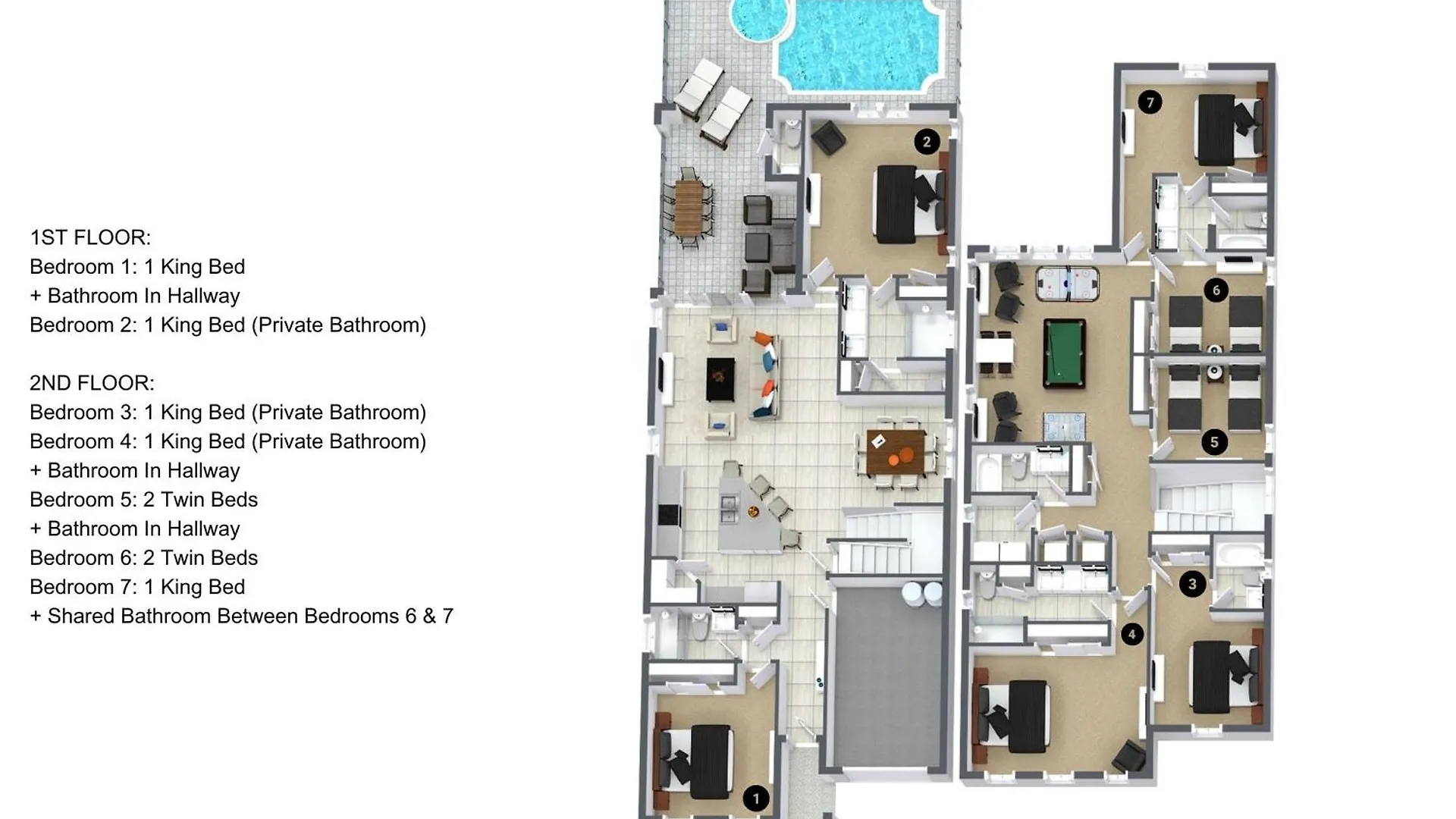 7 Bedrooms- 7 Bathrooms- Solara 8959 Ad * Kissimmee