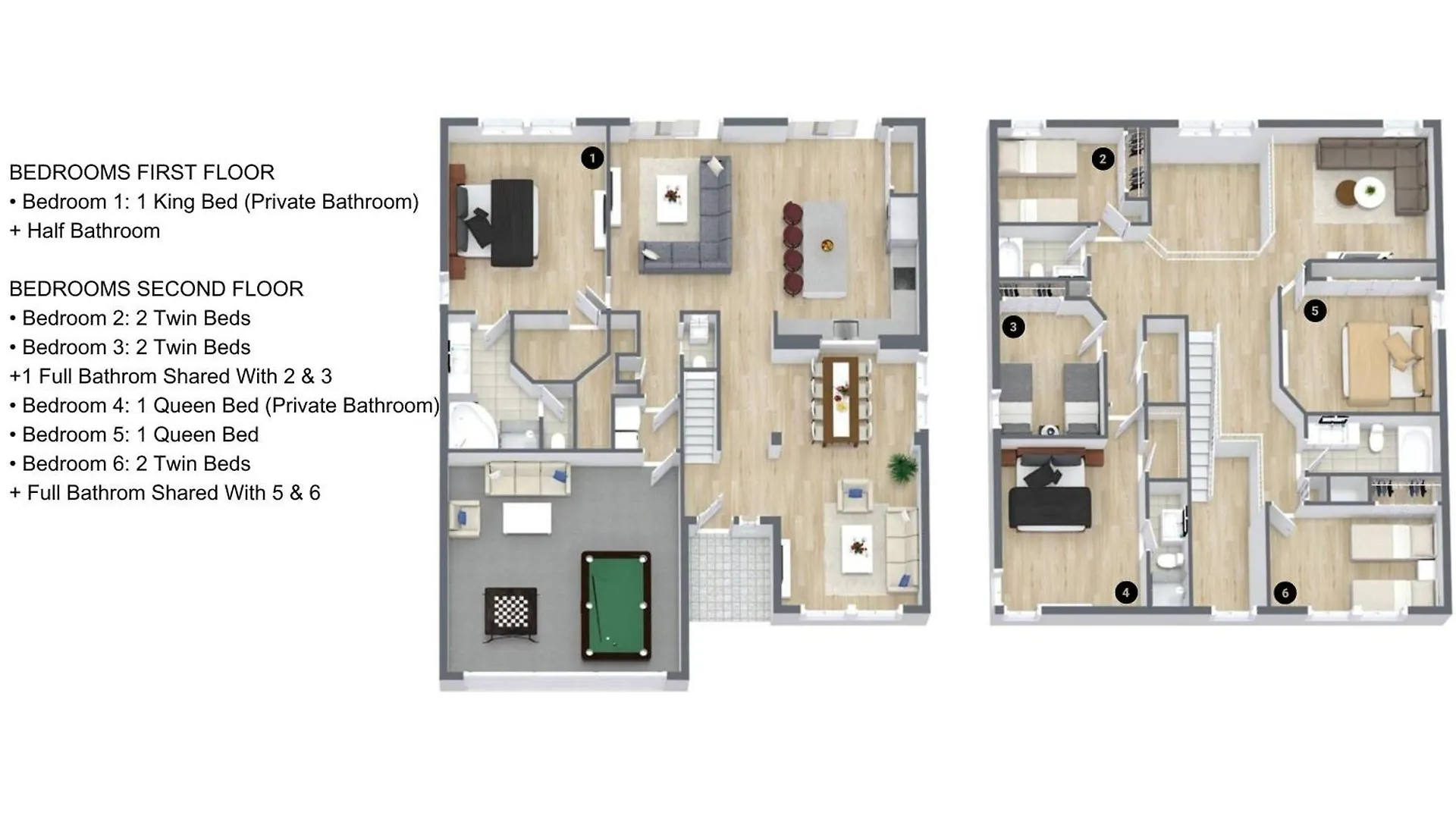 6 Bedrooms - 4,5 Bathrooms Seasons 1270 Sb