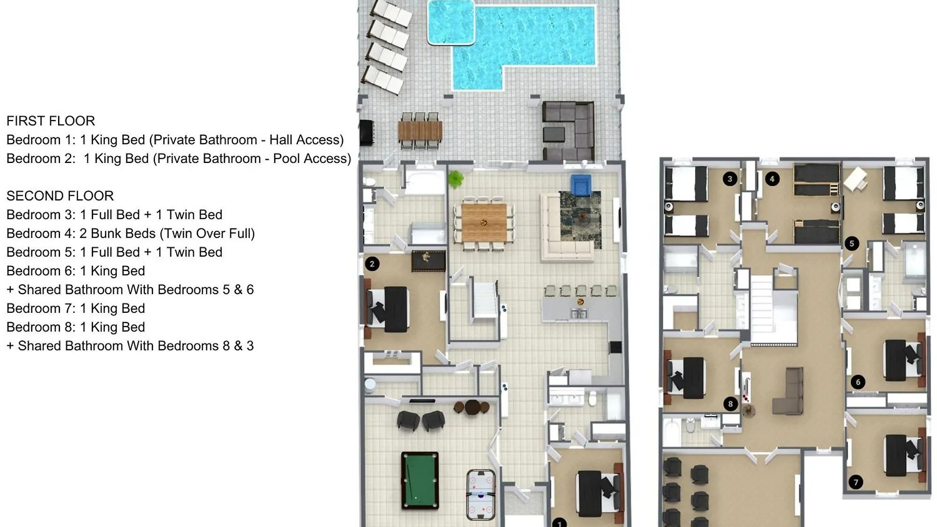 Holiday home 8 Bedrooms- 5 Bathrooms- Champions Gate 9004sh