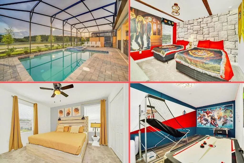 Perfect 9 Bed 5 Bath Home/games Room/ Private Pool Kissimmee