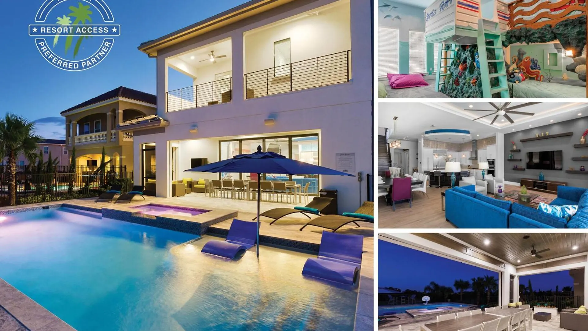 Villa 6 Bedroom Retreat In Orlando6524 Kissimmee