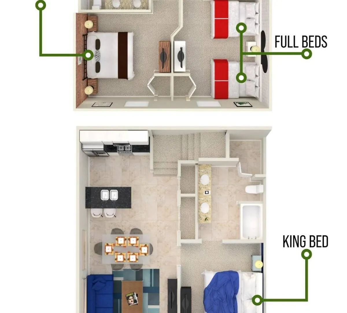 Themed Bedrooms Area 3br Lr2960 Holiday home *