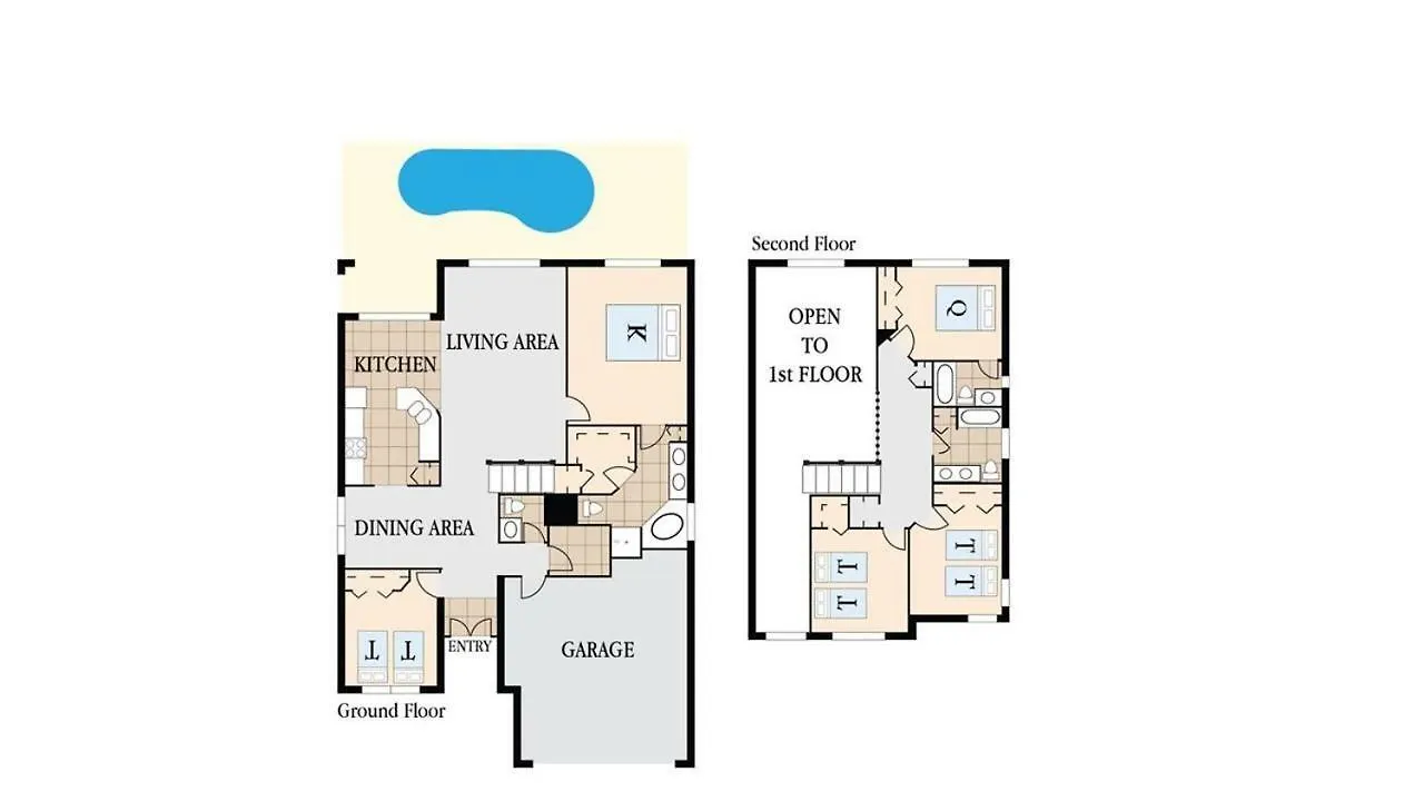 Vila 5 Bedroom Emerald Island Mins From Disney, South Facing Pool, Huge Corner Lot! Kissimmee