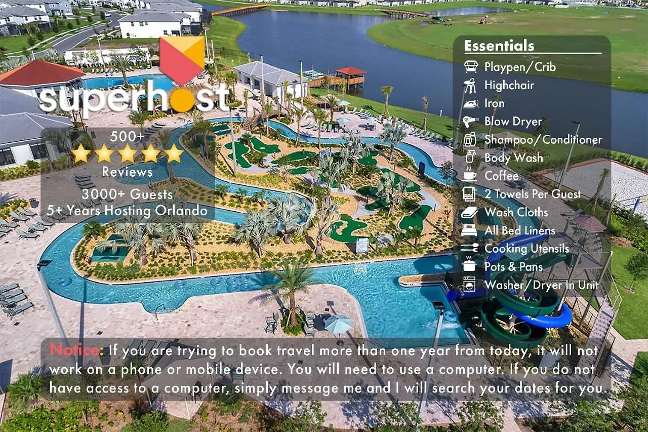 A - New 4 Bedroom - 5 Miles To - Free Water Park - Private Pool بيت للعطل
