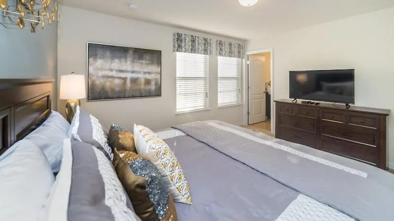 度假居 Stunning 8 Bedroom 6 Bath Pool At Windsor At Westside 奥兰多
