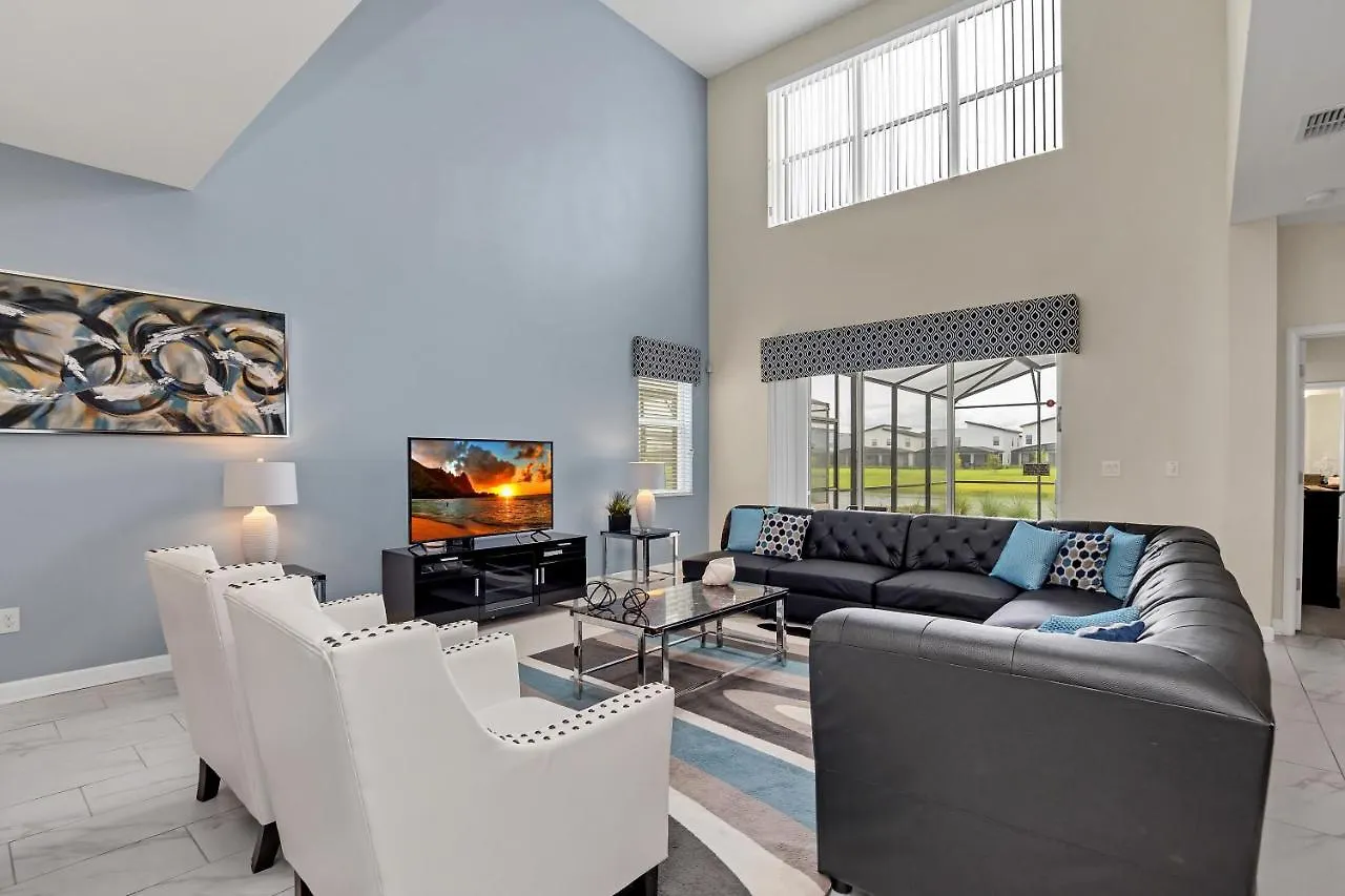 Lakeview With Private Pool And Free Water Park -10mins From Disney- בית נופש *