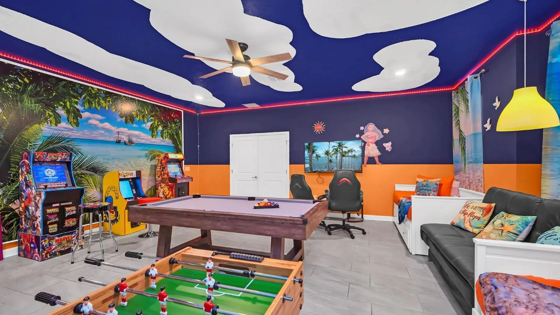 别墅 Walking To Water Park,9themed Br Gameofficetheater 基西米