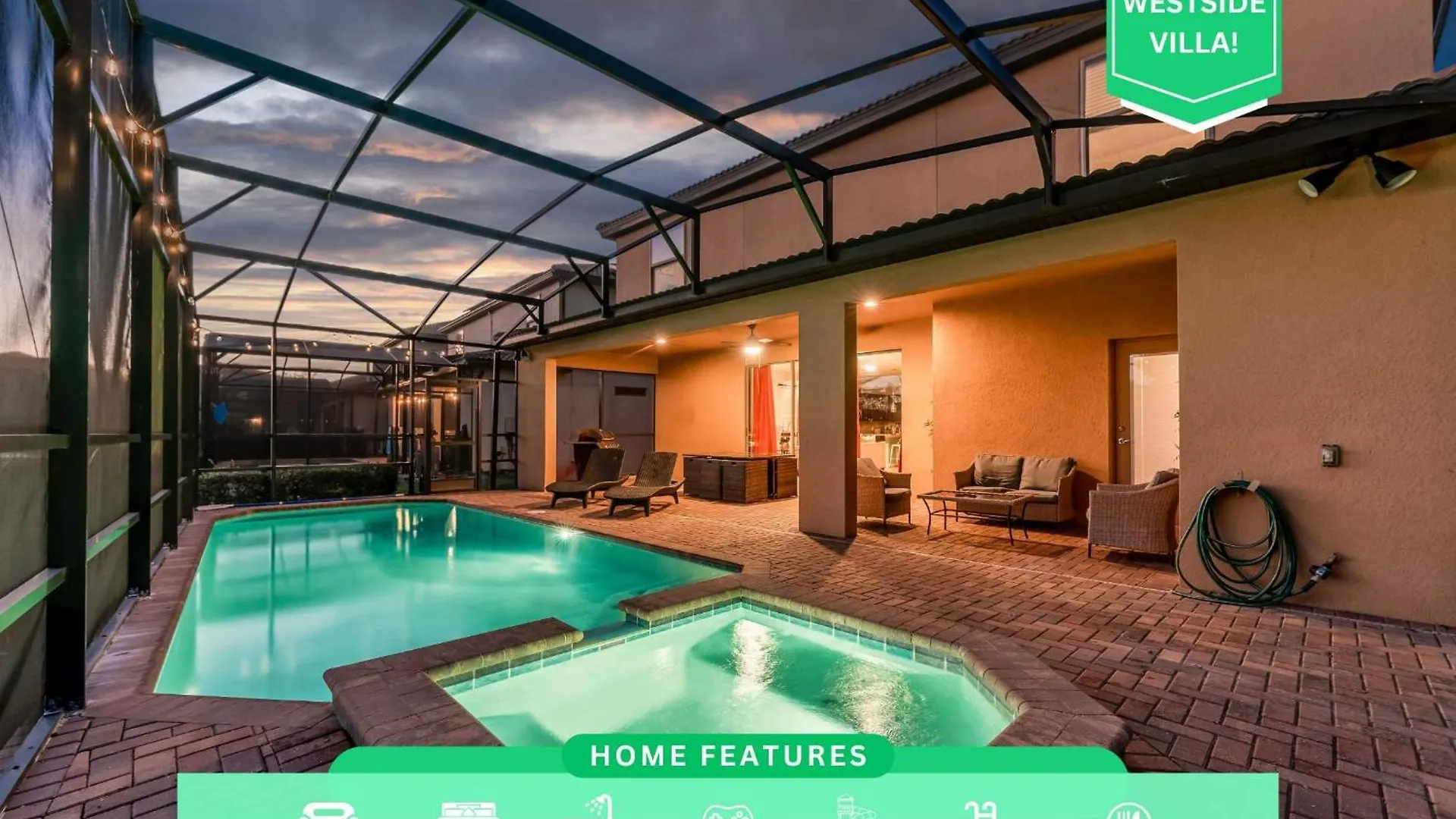 Heated Pool, Mario Game Rm, Free Waterpark Villa Kissimmee
