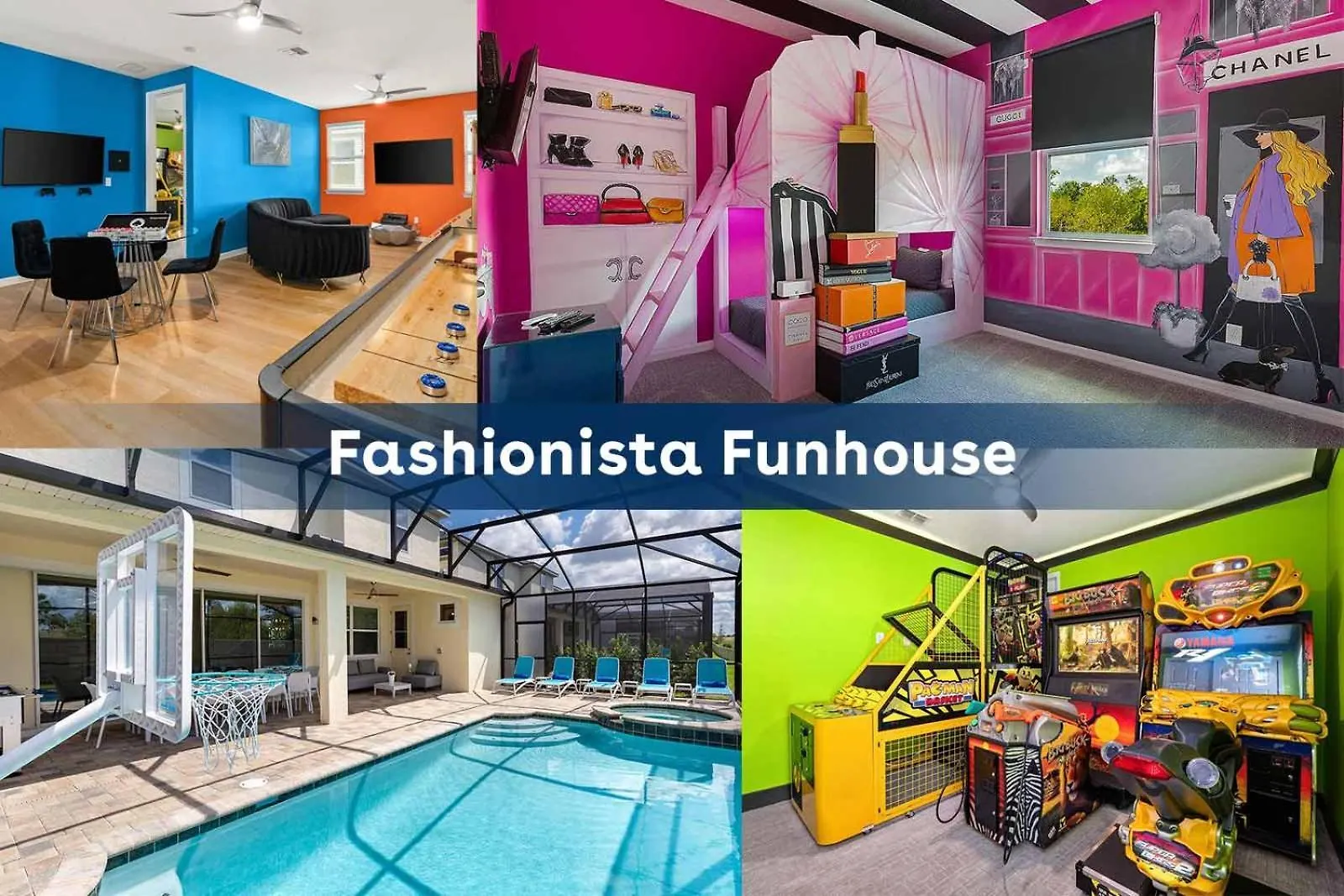 With Fashionista Br, Theater, Arcade & Pool *