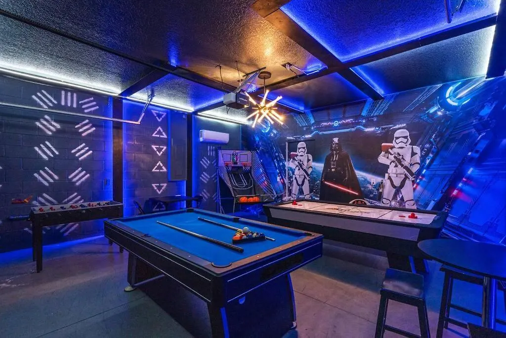 Summer Promo! Star Wars Game Room! Near Disney! Private Pool And Spa! Amenities! Sleeps 16! Villa *