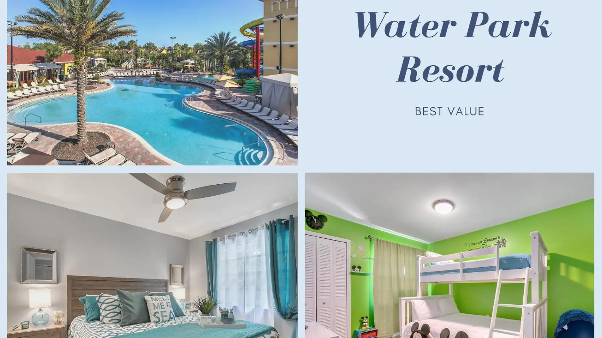 Family Vacation Villa, Water Park, Endless Amenities *