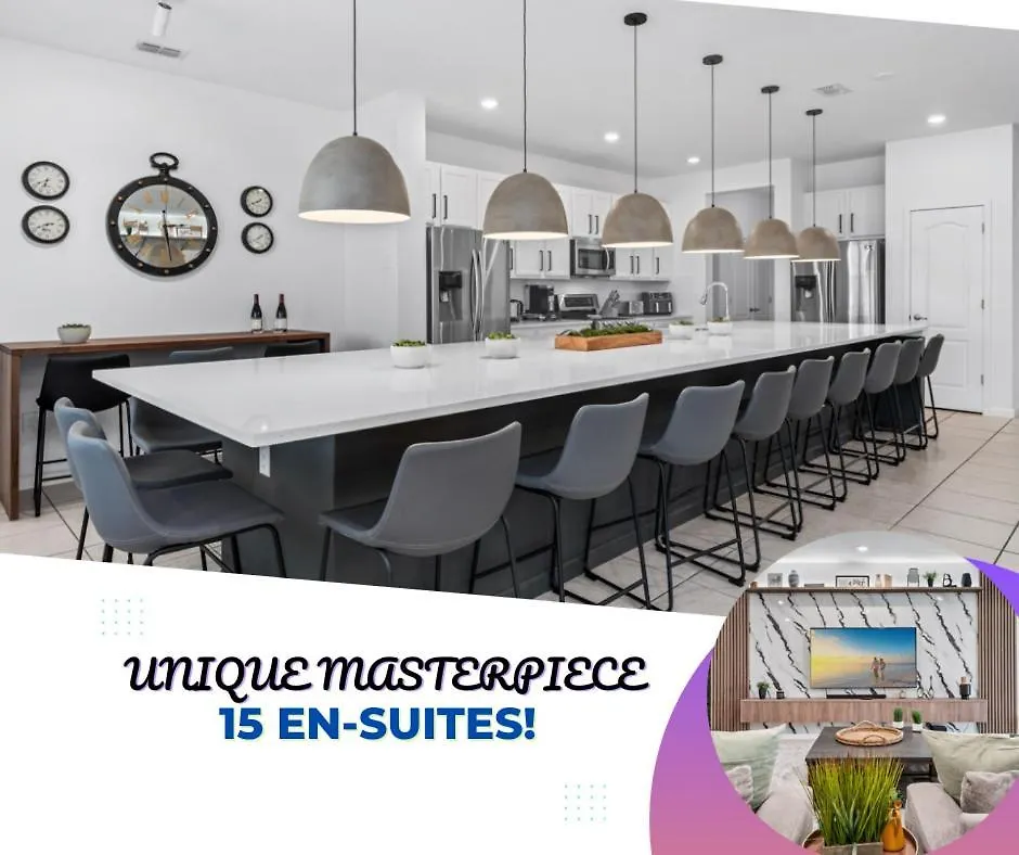 Σπίτι διακοπών Unique Masterpiece 15 En-suites Vpr104 Kissimmee