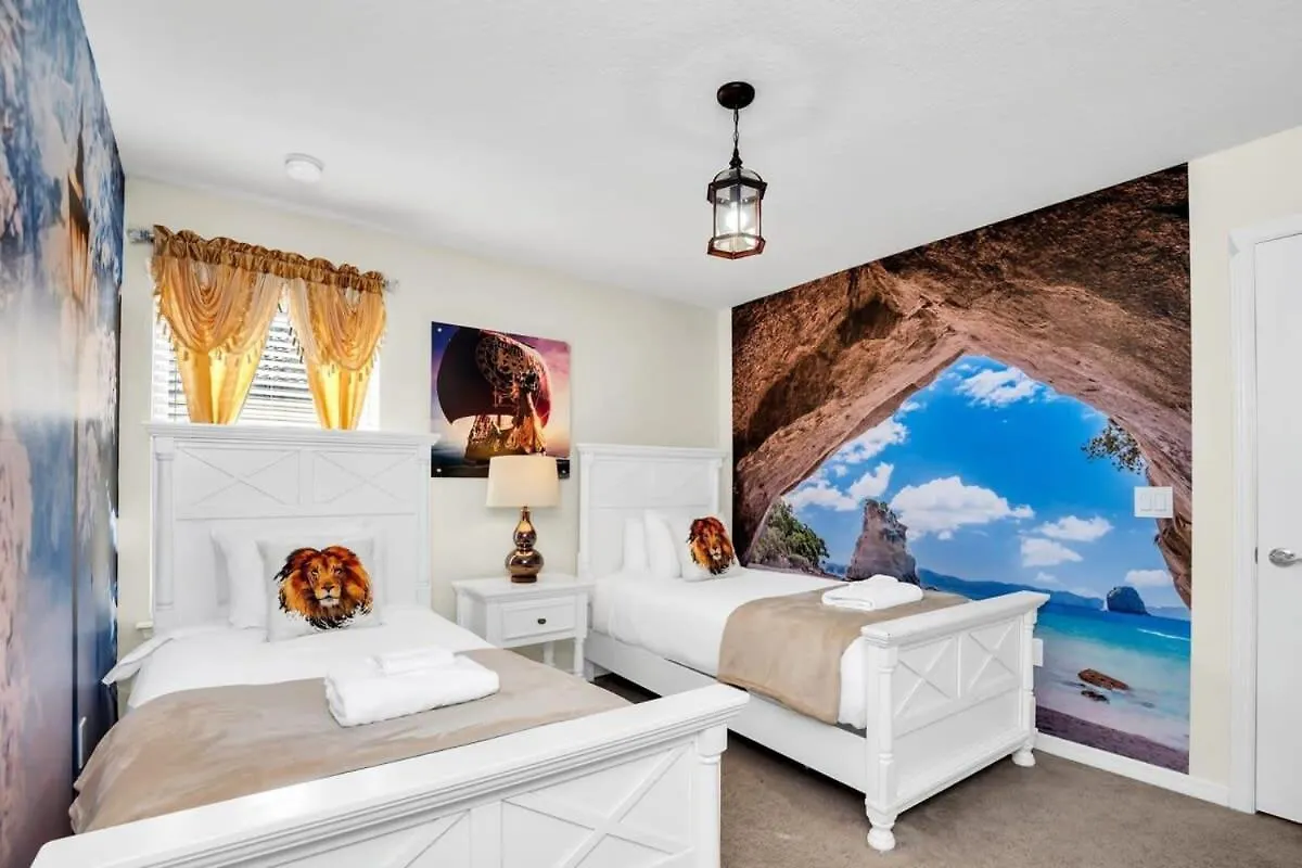 Grand 8bd With Themed And Game Room! Close To Disney! #8ws883 Vakantiehuis *