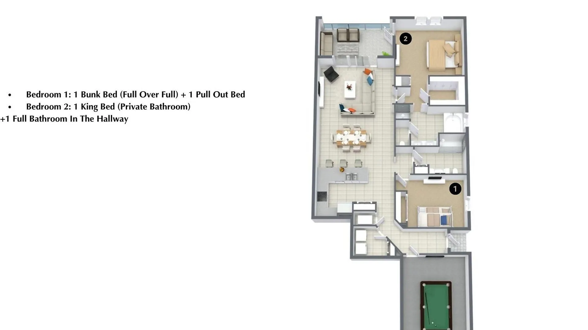 Holiday home 2 Bedrooms- 2 Bathrooms- Champions Gate 897 Oa