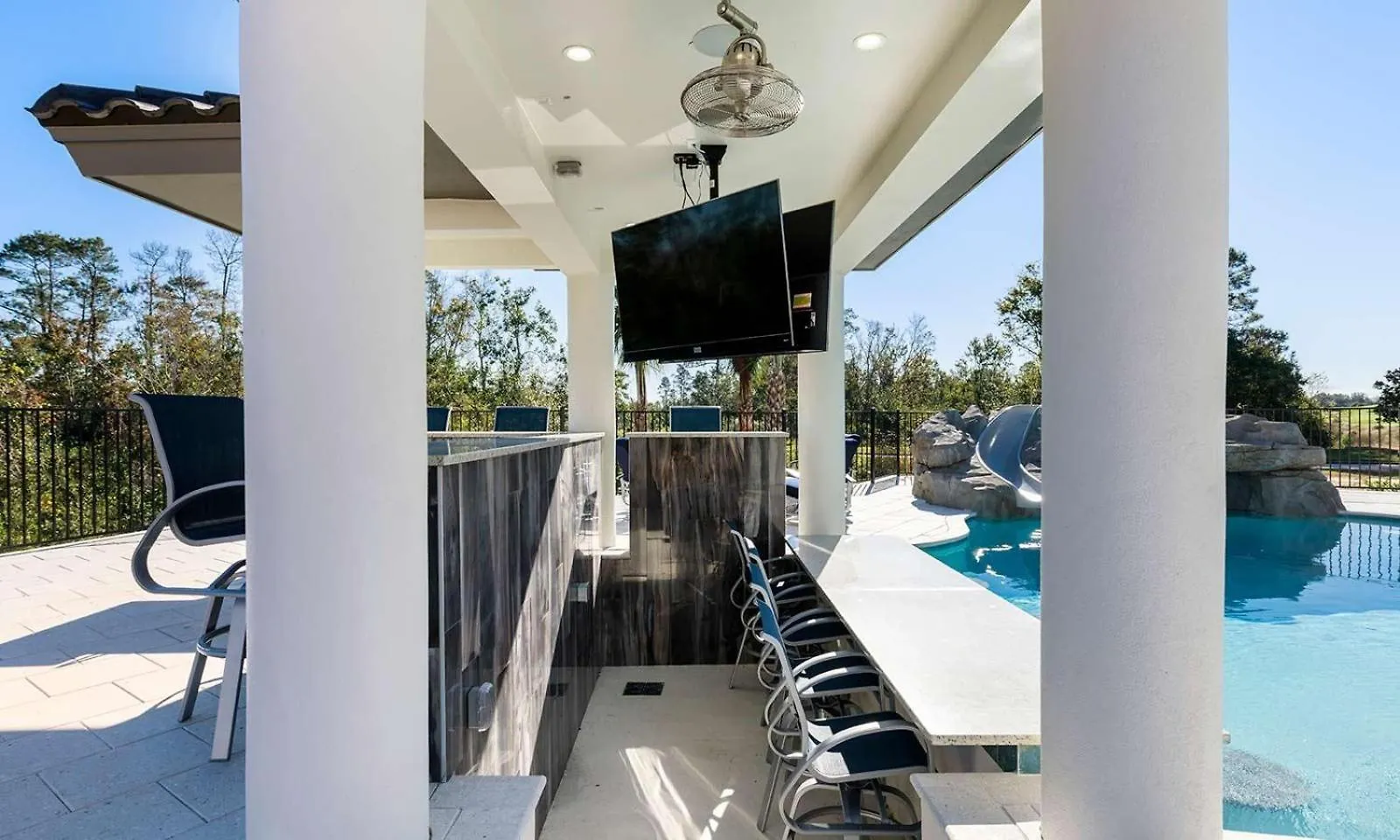 Deluxe 8 Bdrm Mansion With Swim Up Bar And Pool Slide At Reunion Holiday home *