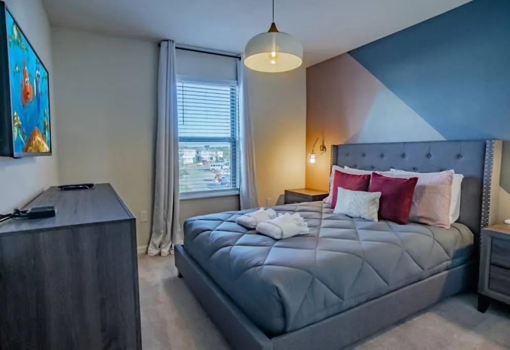 度假居 Contemporary 5Br Private Pool Townhome Near Disney 基西米