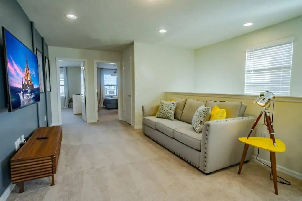 度假居 Contemporary 5Br Private Pool Townhome Near Disney